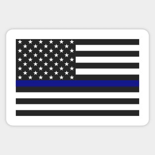 Thin Blue Line Flag, Police Officer Gifts Sticker